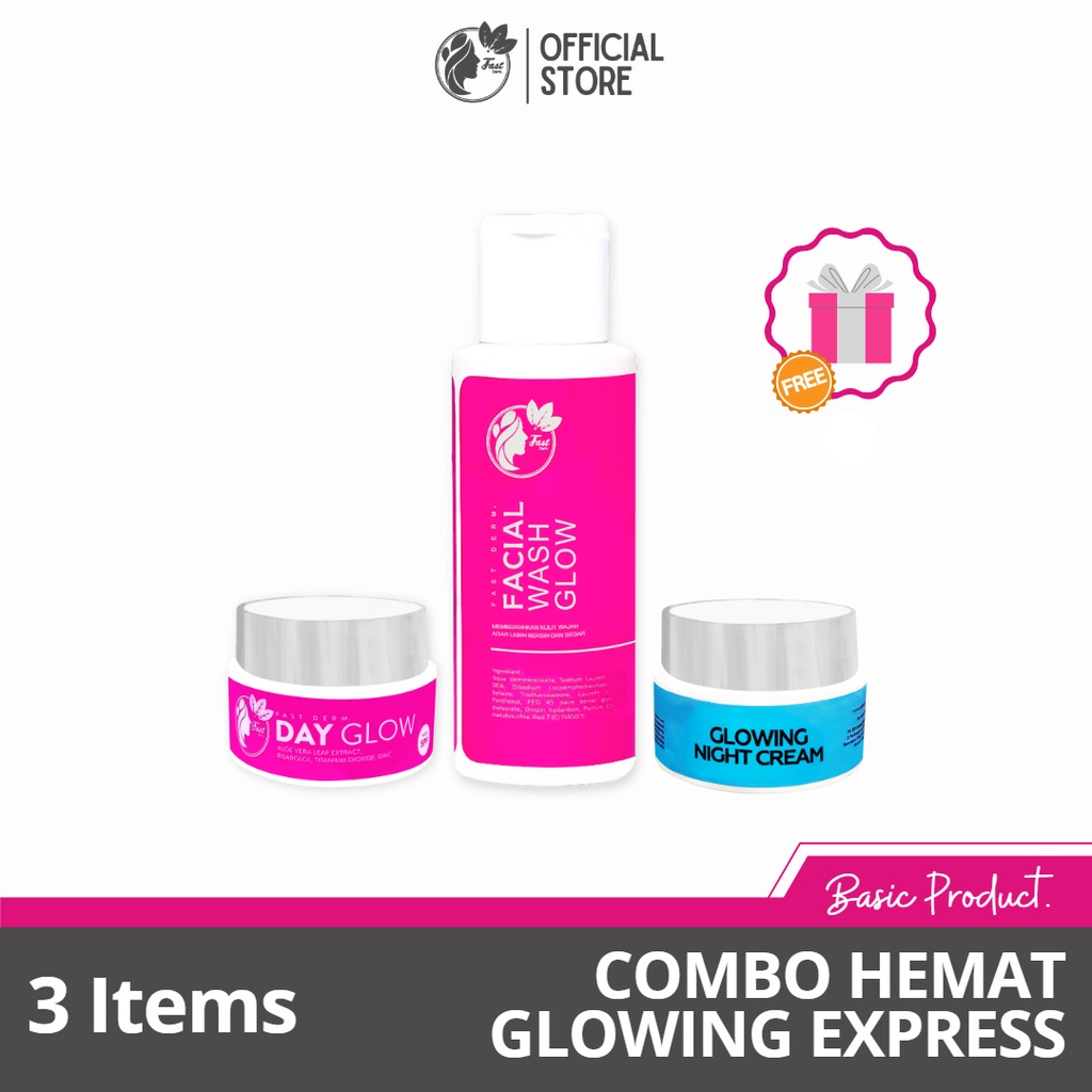 Fast Derm Combo Hemat Glowing Express Basic Isi 3