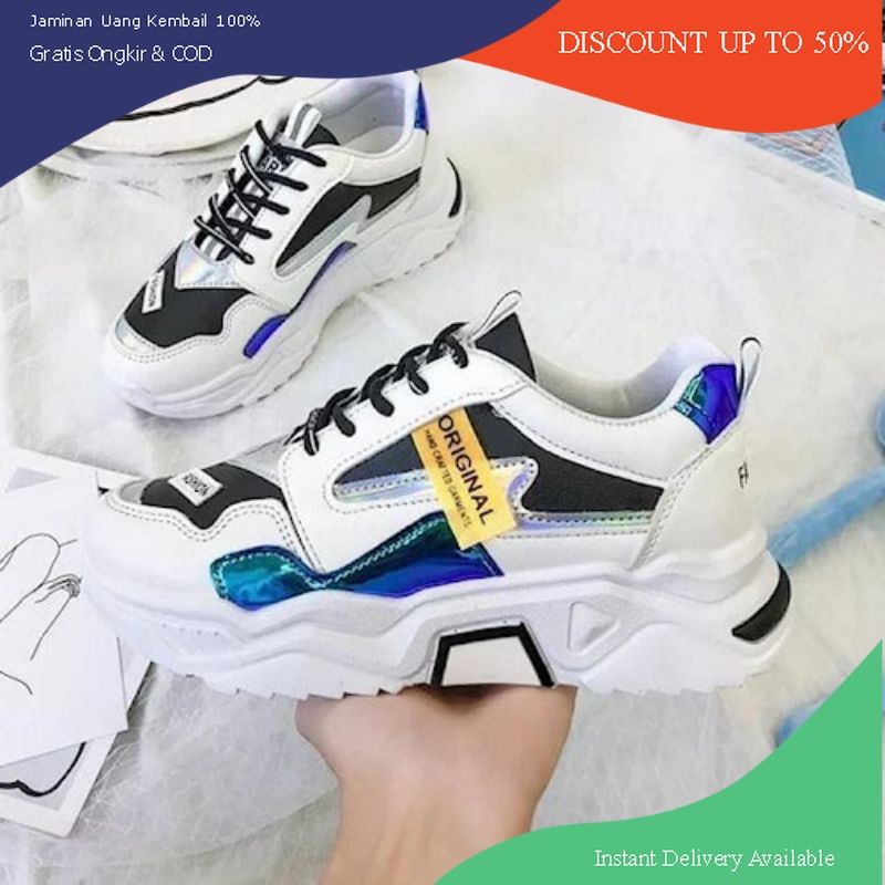PVN Sepatu Cewek Wanita Kasual Olahraga Running Tinggi Import Premium Quality shoes Sport Trendy K-F