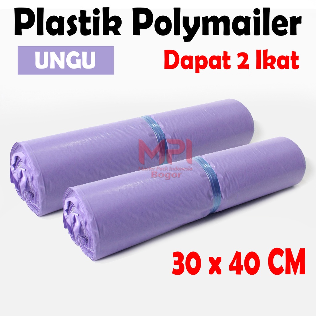 

2 IKAT - Plastik Polymailer Ungu 30 x 40 cm / Plastik Polimer / Pelastik packaging Kantong Amplop isi 100 pcs - Master Pack Indonesia