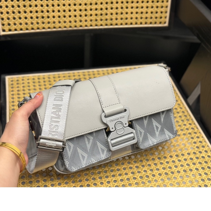 （Original） 2024 New Dior Fashion Brand flip Small Square Bag Simple Women's Versatile Sling Crossbod