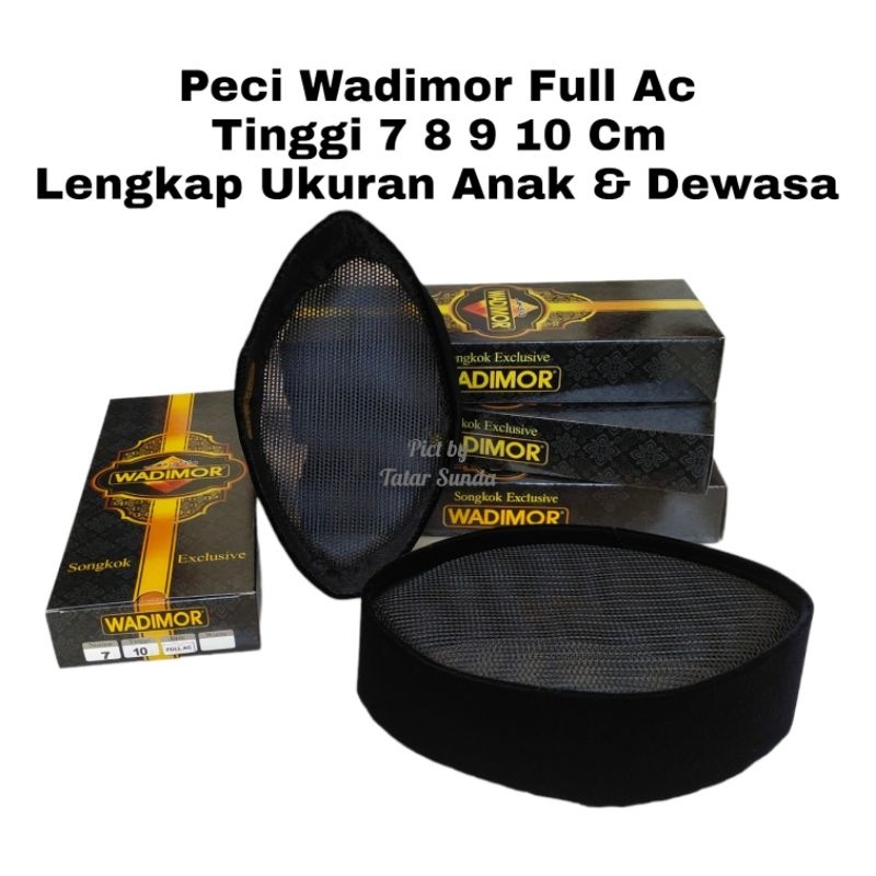Songkok Peci Wadimor Full Ac Tinggi 7 8 9 10 Cm Peci Songkok Nasional Bludru Halusan