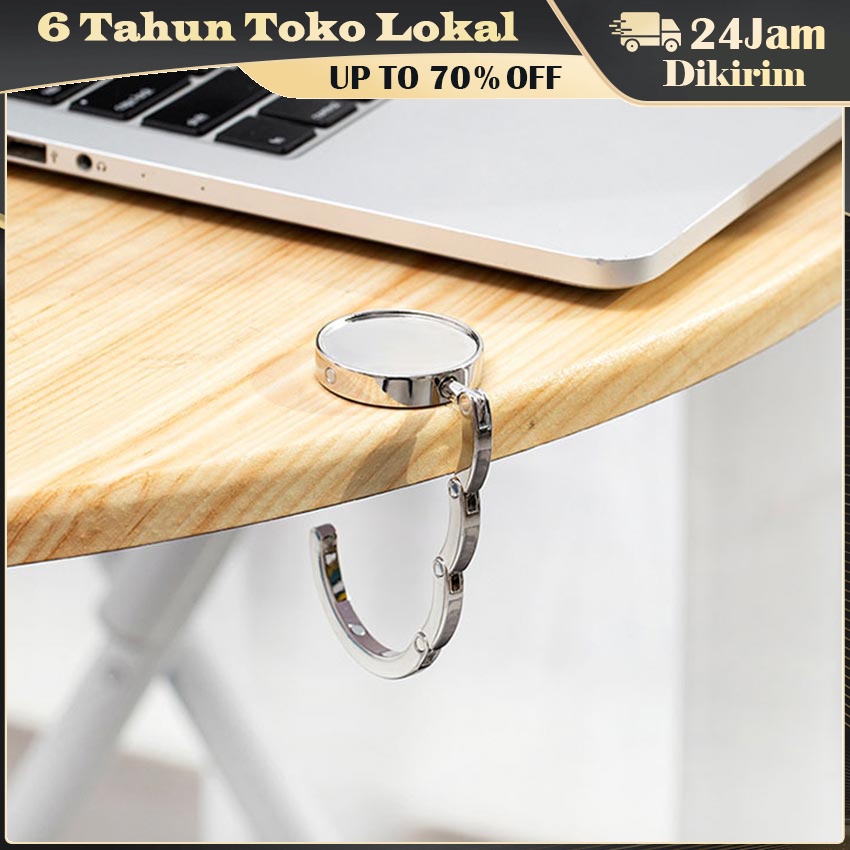 Pengait Tas Buku Portabel / Gantungan Tas Meja Portable / Gantungan Tas Anti Kotor