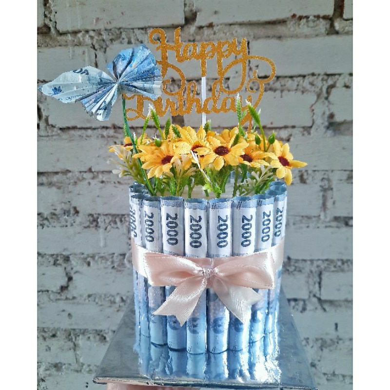 COD Money Cake Hadiah Ulang Tahun Cake Uang