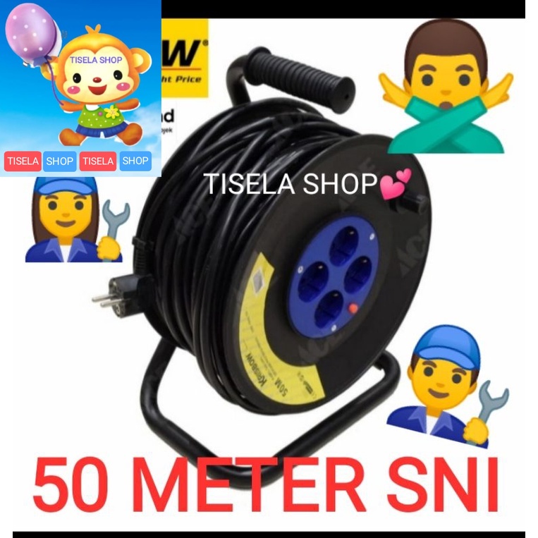 ORIGINAL BRAND KRISBOW Kabel Listrik Gulung Roll 50 meter SNI Industrial