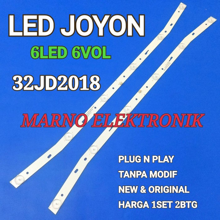 LAMPU BL BACKLIGHT LED TV JOYON 6k 6v 32IN 32JD2018 6LED 6VOL PART TOOL ELECTRO