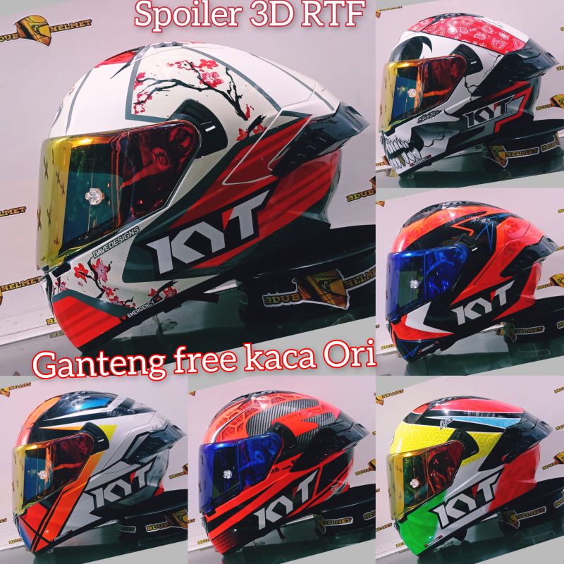 Helm full face Kyt Nfr motif agusto sakura espargaro 100% original KYT sni-dot