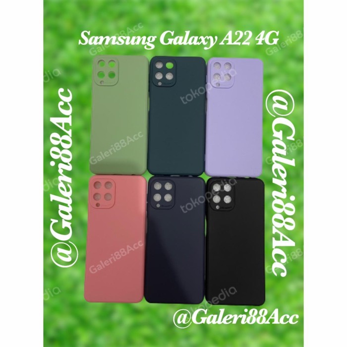 Soft Case Samsung A22 4G Matte Case Candy Silicone Premium Casing