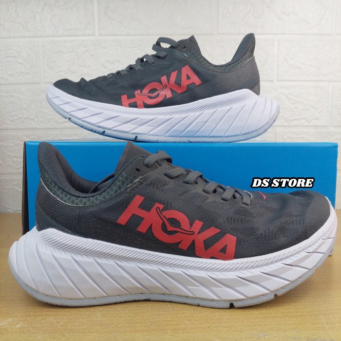 HOKA ONE CARBON X2/SEPATU HOKA KARBON X2/SEPATU RUNNING - abu, 38