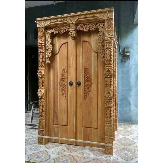 Best produk pintu gebyok ukir jati minimalis ukuran 120