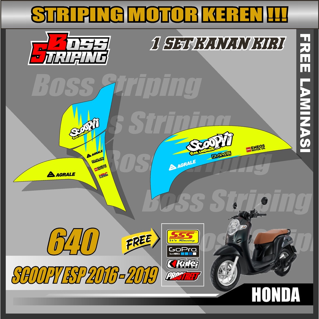 Striping List Variasi Sticker Scoopy Esp New 2017 2018 2019 Stiker Decal Semi Full Body Honda Scoopy