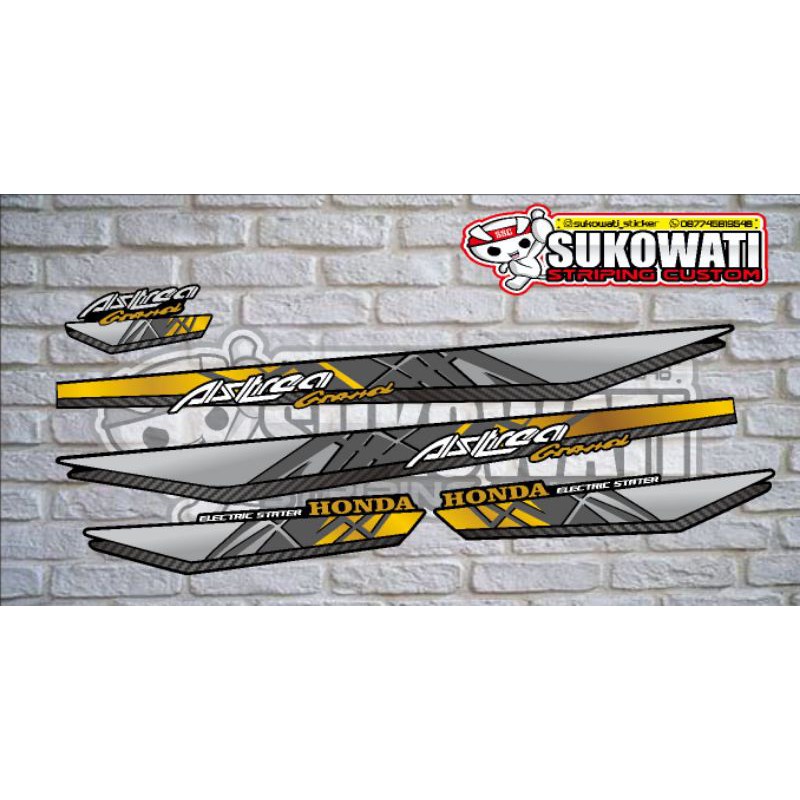 STRIPING STICKER LIST HONDA ASTREA GRAND