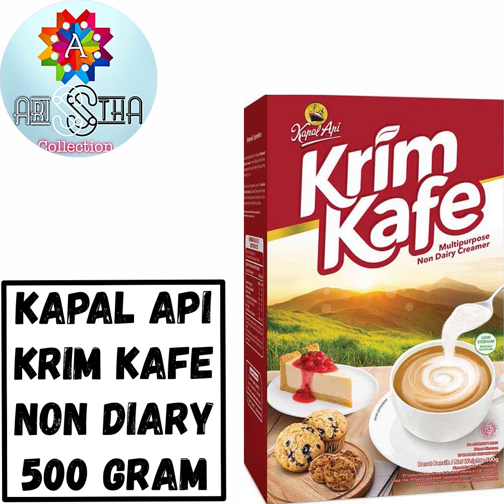 

Kapal Api Krim Kafe Non Dairy Creamer Bubuk Kemasan Box 500 Gram