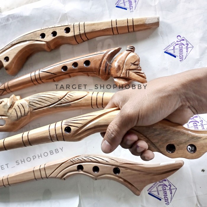 Termurah GAGANG JORAN PANCING PAHUL TONGKAT PANCING KAYU UKIR ELEGAN - 35.cm