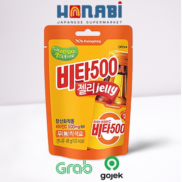 

Kwangdong Vita 500 Jelly 48g - Vitamin C Permen Jeli Rasa Jeruk Made In Korea