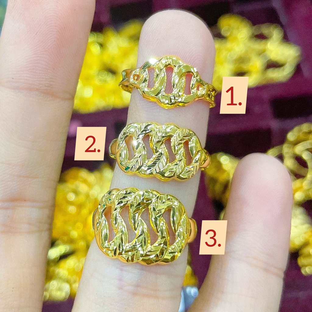 Cincin rante anak dan dewasa emas asli kadar 700 70 16k lebar ringan rantai setengah 1 gram mas kuni