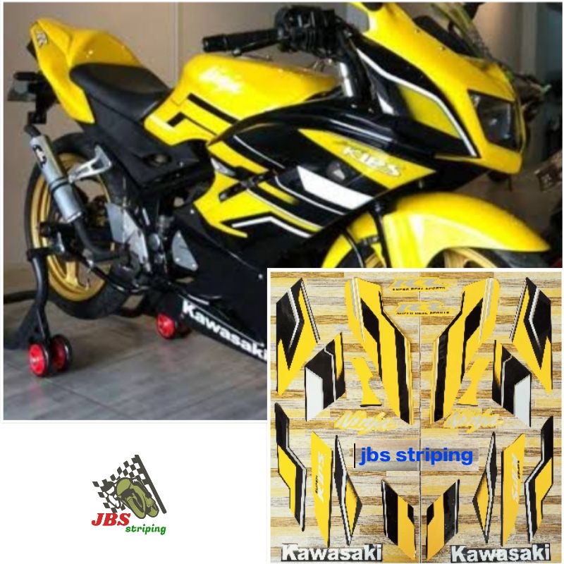 Stiker ninja rr Striping  Kawasaki ninja RR SE kuning tahun 2015 list body motor ninja