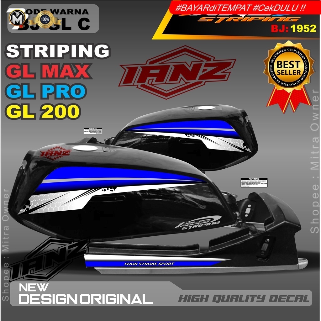 STRIKER NEW TECH GL MAX / STRIPING MOTOR / STIKER MOTOR GL / STRIKER NEW TECH GL MAX / STRIPING GL N
