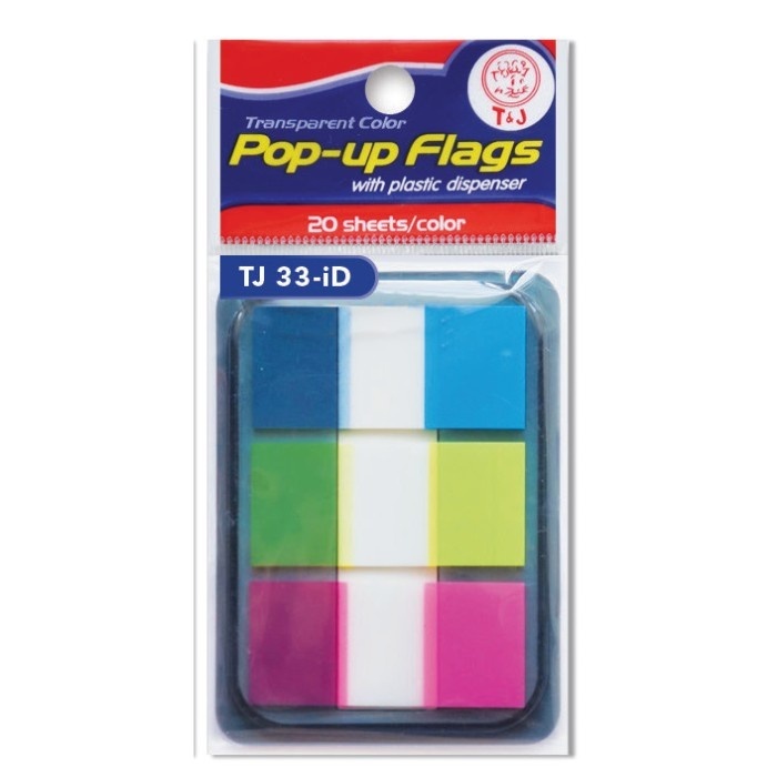 

T&J Index Sticky Notes Pop Up Flags Tj 33-iD