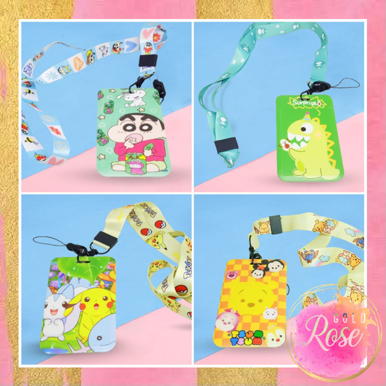 

ℛ - 6133 Name Tag ID Card Lucu / Lanyard ID Card Karakter / Penutup Kartu Akses ID Bank / Cute Character Hang Name Tag