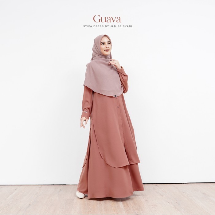 Syifa Dress New Colour | Tunik Rok by Jamise - Guava, XS