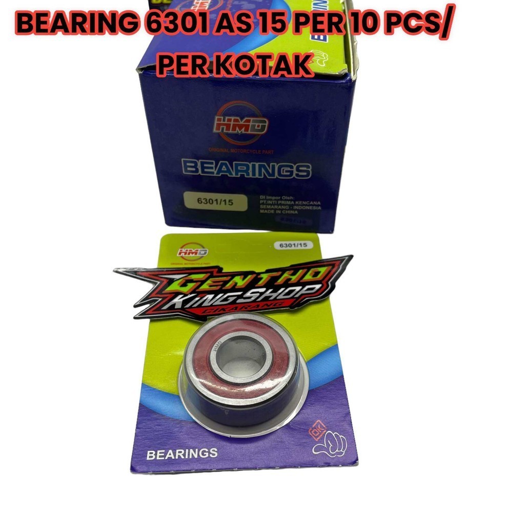 10 PCS BEARING LAHER KLAHER 6301 15 MM HMD RUBAHAN