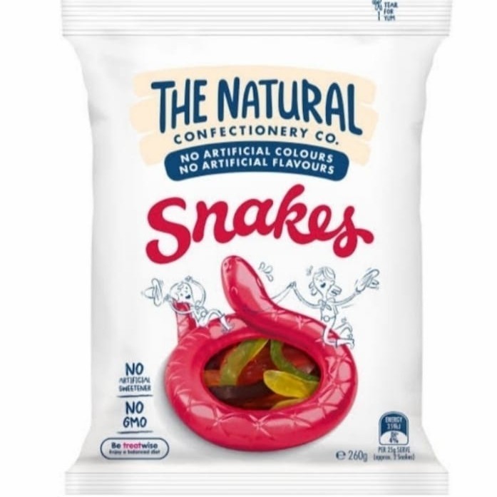 

the natural soft candy candi permen fruit snakes 260gr
