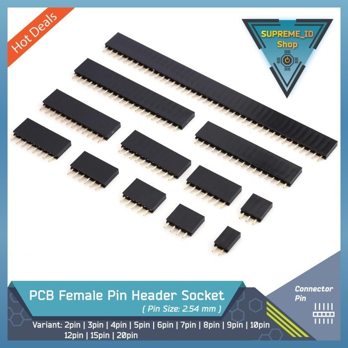 High Quality Copper PCB Female Pin Header Socket (2.54mm pin)