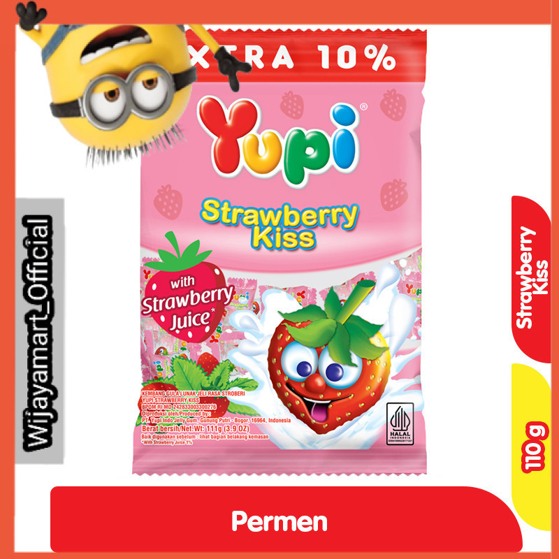 

Yupi Permen Gummy Stroberi Kiss 110 g