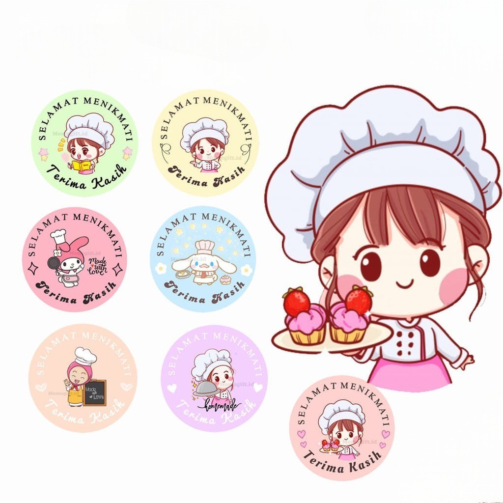 

SKY Stiker Jualan Terima Kasih Selamat Menikmati 500 Label Sticker Bulat Roll untuk Makanan, Kue, dan Catering Motif Beragam Cantik