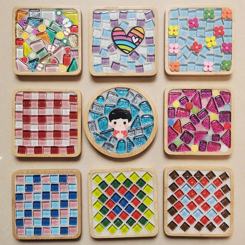 

Mosaic Particle Pattern Silicone Molds for Epoxy Resin Casting Coasters Home Decoration Sub-masaike Particles Crafts Z9L6