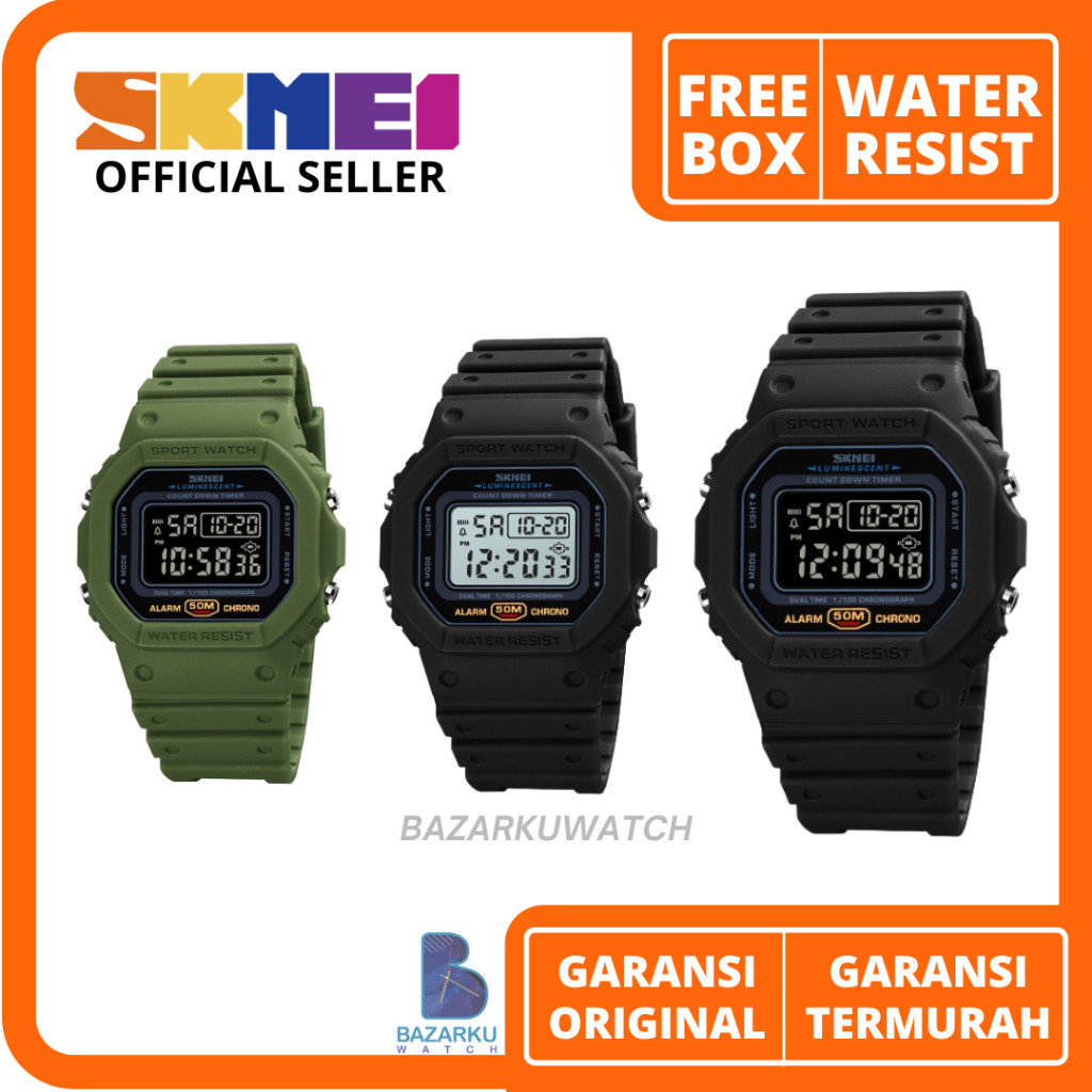 Jam Tangan Pria Skmei 1628 Jam Tangan Rubber Pria Jam Tangan Cowok Sport Jam SKMEI /Update 2025