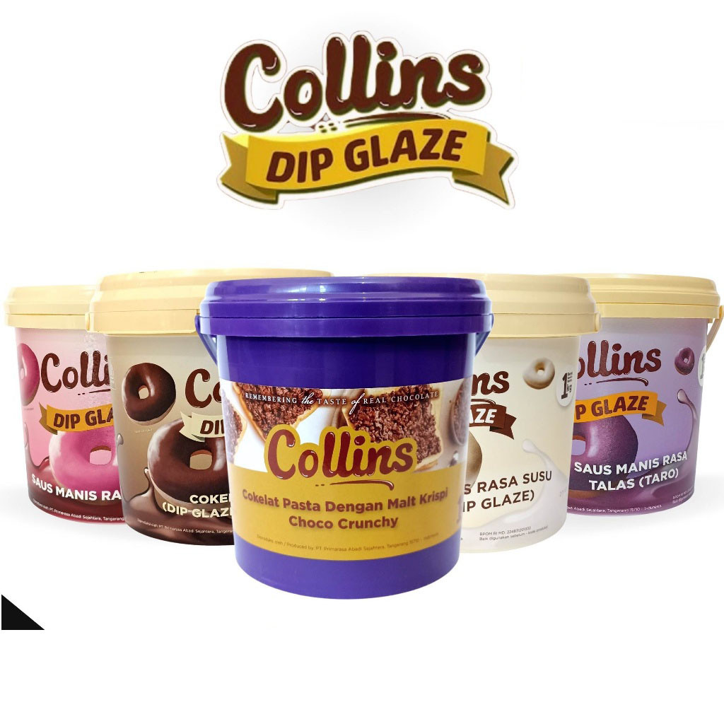 

Collins Dip Glaze Selai Topping Donut 1 Kg Semua Varian | Collins Dip Glaze Selai Topping donat