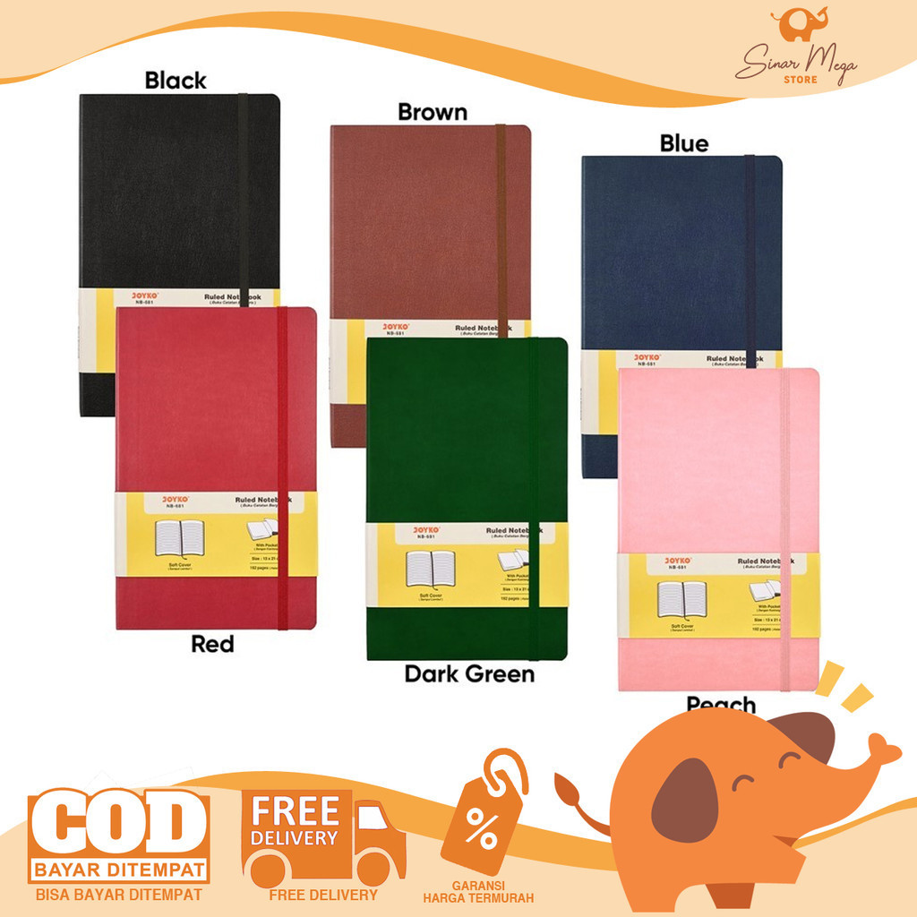 

Joyko Buku Notebook Diary NB-662 Soft Cover Ruled 96 Lembar / Agenda Buku Catatan Bergaris