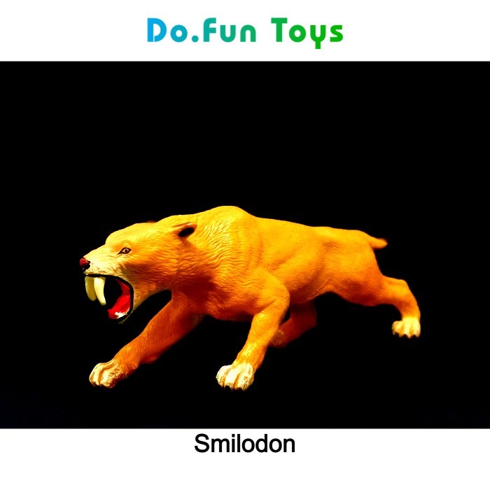 ✨E.SYO✨ - TERBARU Smilodon Animal Figure/ Miniatur Binatang Purba Smilodon