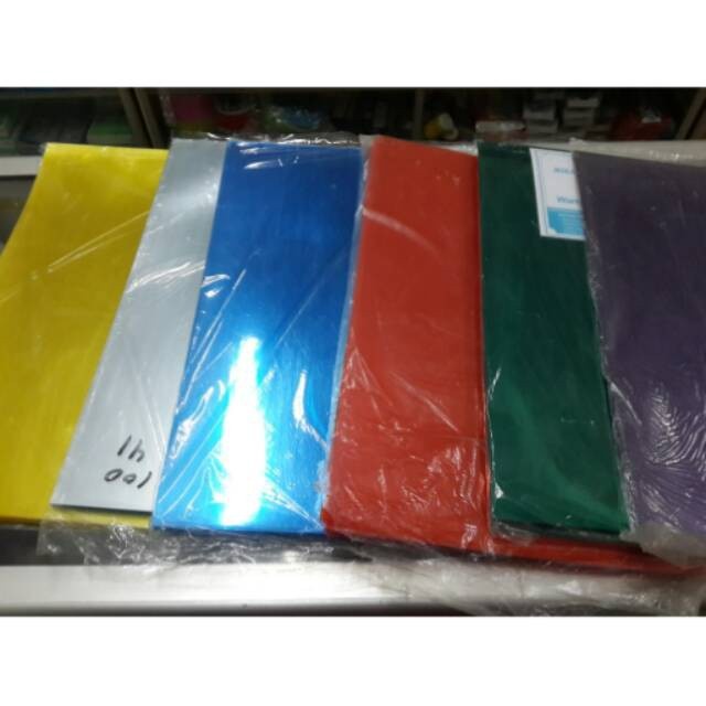 

(PACK) Sampul Cover Jilid Transparan Plastik Mika Warna - CJ-2