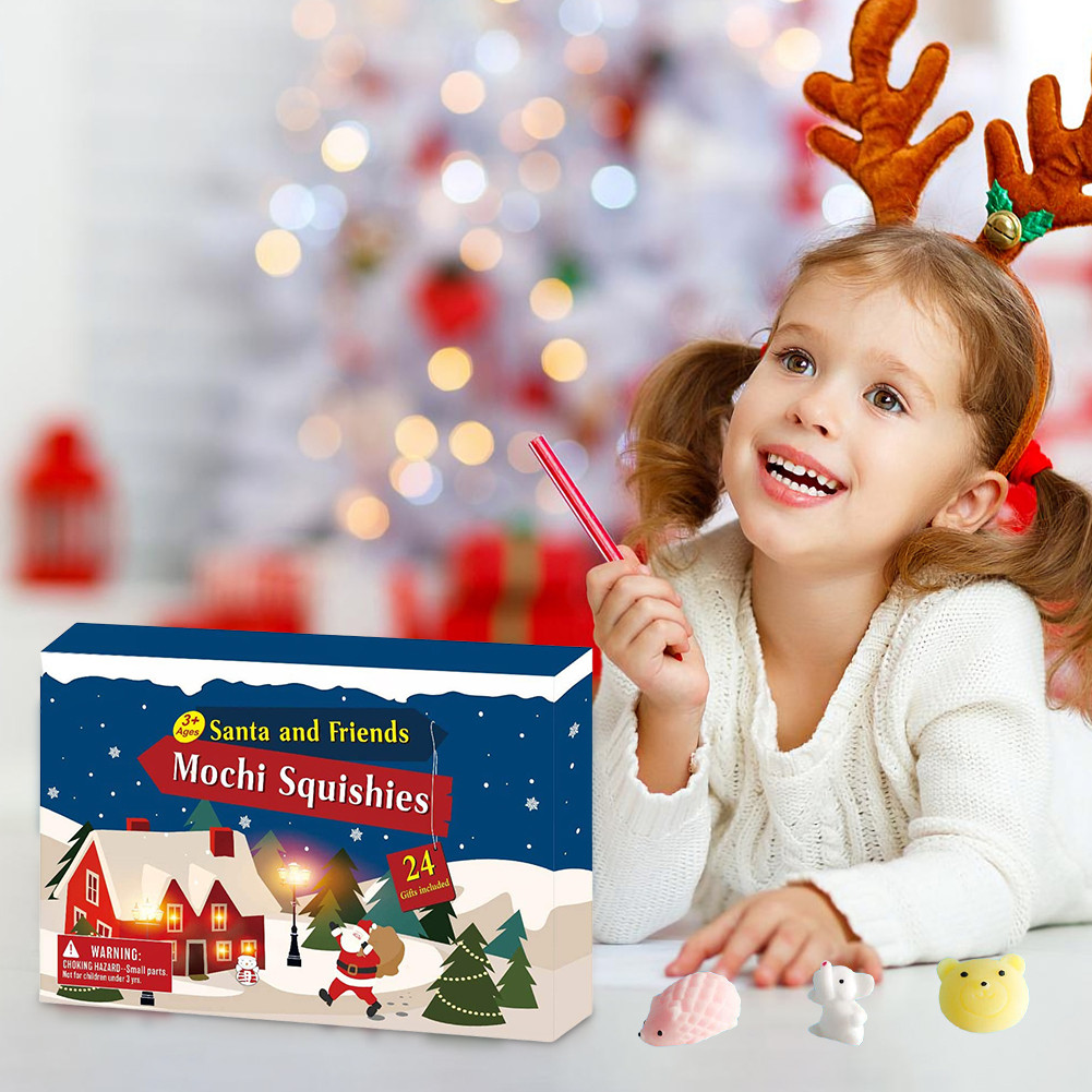 

Advent Calendar 2024 Cute Animal Squeeze Toys 24 Days Christmas Countdown Calendar Xmas Stocking Stuffers Gifts for Boys Girls