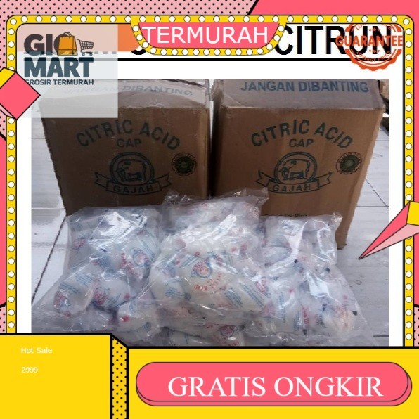 

citric acid cap gajah 50gr @ 20 bungkus asam citrun pemutih pembersih