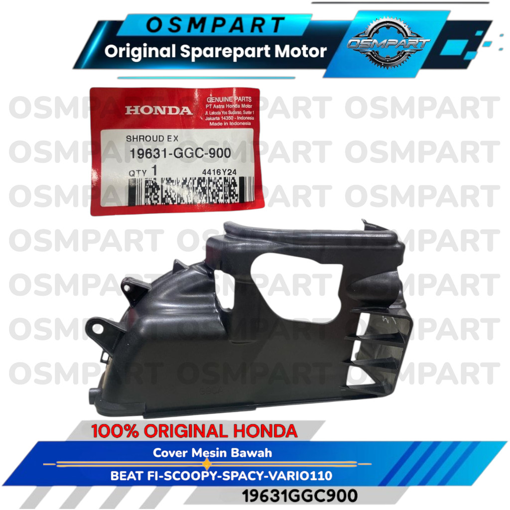 COVER TUTUP MESIN BAWAH MOTOR BEAT FI SPACY FI SCOOPY ESP VARIO 110 HONDA 19631GGC900 ORIGINAL