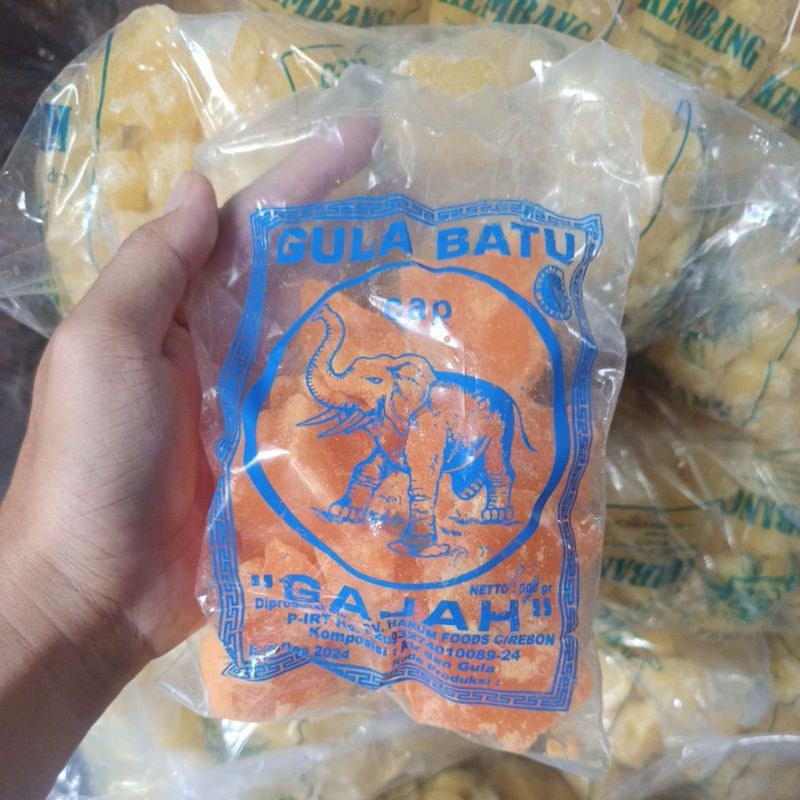 

Gula Batu Madu Cap Gajah///Asli Khas Kota Cirebon Kemasan 1 KG