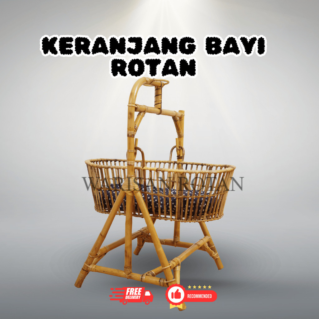 Ayunan Gantung Bayi Rotan Alami Atau Ayunan Anak Baby Atau Ayunan Bayi Rotan Atau Tempat Tidur Gantu