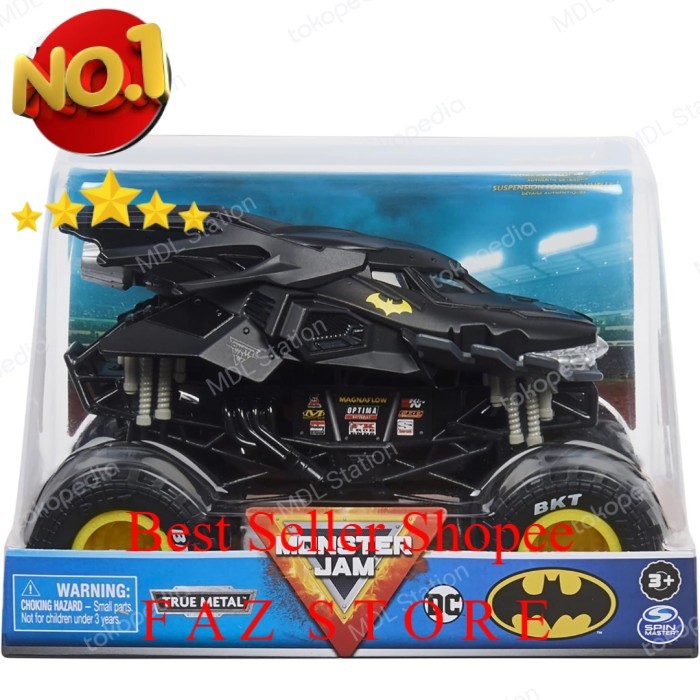 Spin Master Monster Jam  BATMAN BATMOBILE 1/24 Big Truck TOY FAZ STORE