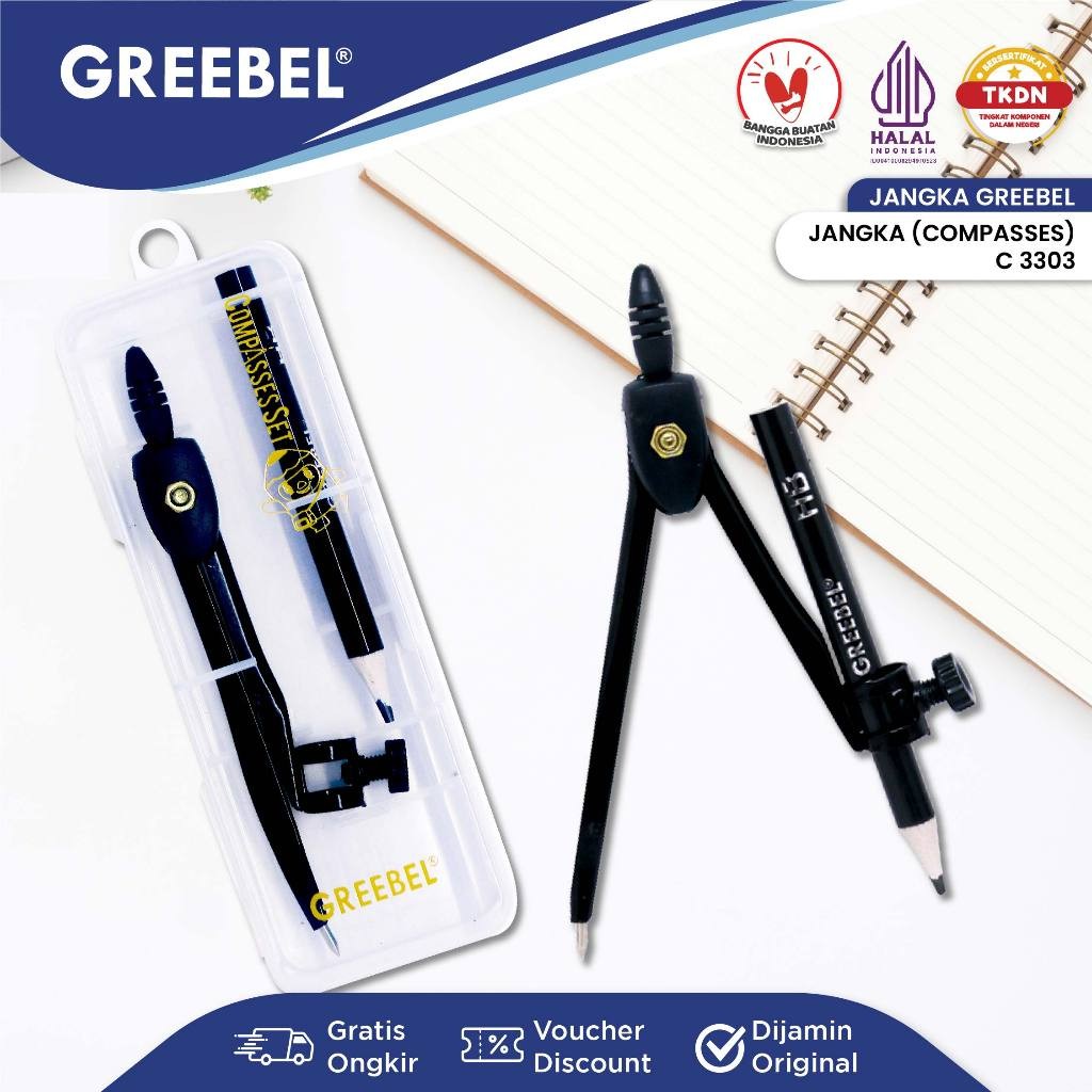 

Greebel Jangka Set Jangka Besi Jangka Plus Pensil / Greebel Jangka C 3303