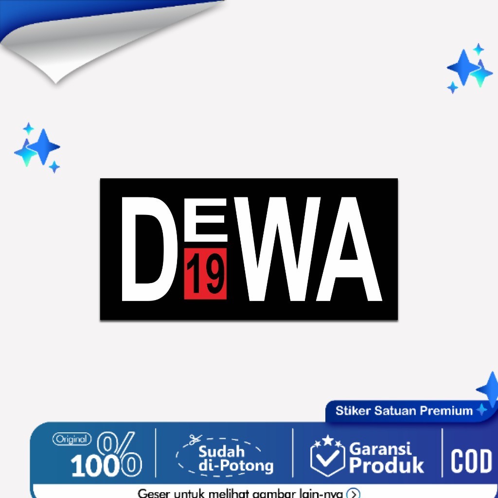

Stiker Musik Band Lokal Waterproof Sticker Aesthetic Dewa 19