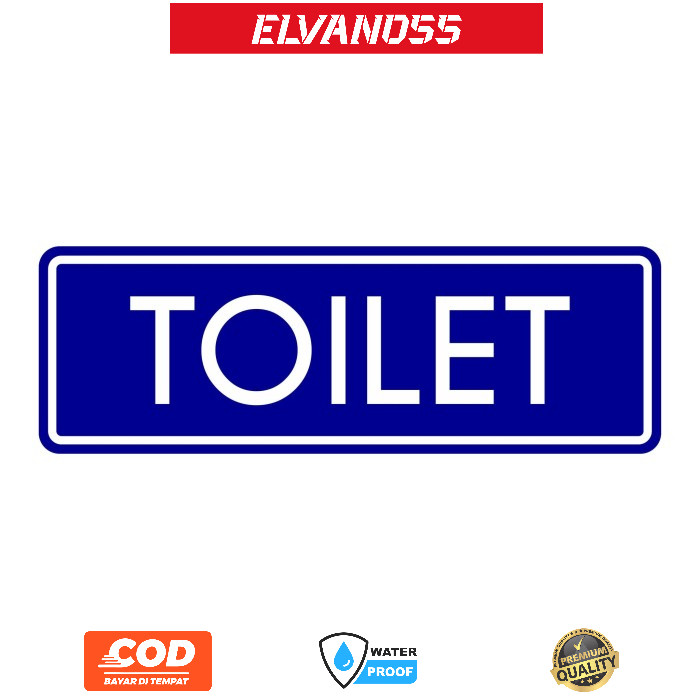 

STIKER RAMBU TOILET 30CM X 10CM FREE CUSTOM DESAIN STICKER