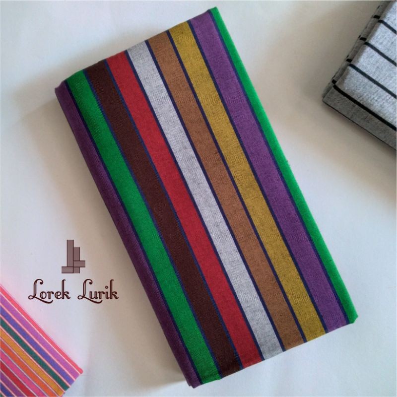 LURIK Kain Lurik Tenun Pelangi / Kain Lurik Rainbow / Kain Lurik Warna Warni Jawa