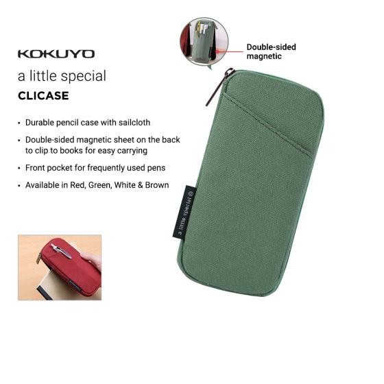 

Kokuyo Clip Pencil Case WSG-PCS151 Canvas - Putih