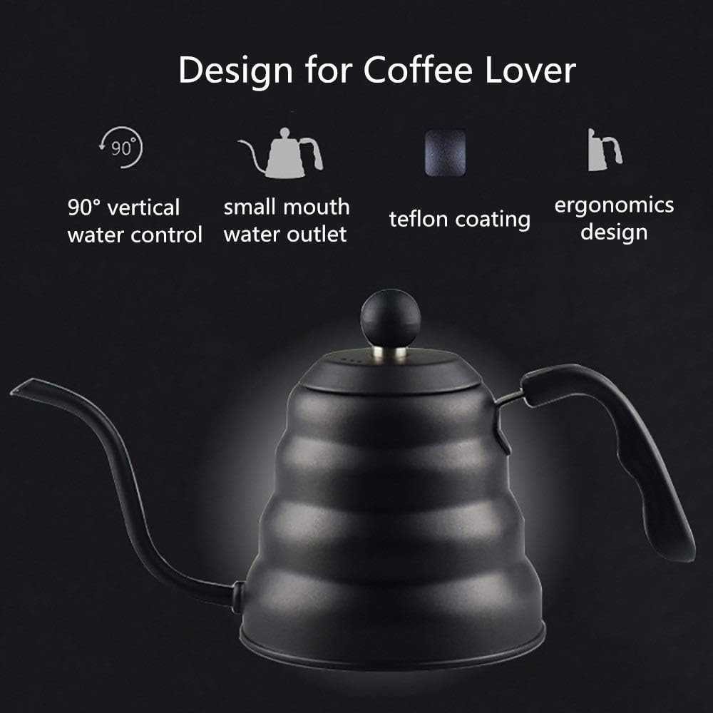 AH - One Two Cups Teko Kopi Leher Angsa Gooseneck Pour Over Drip Kettle - PRF10