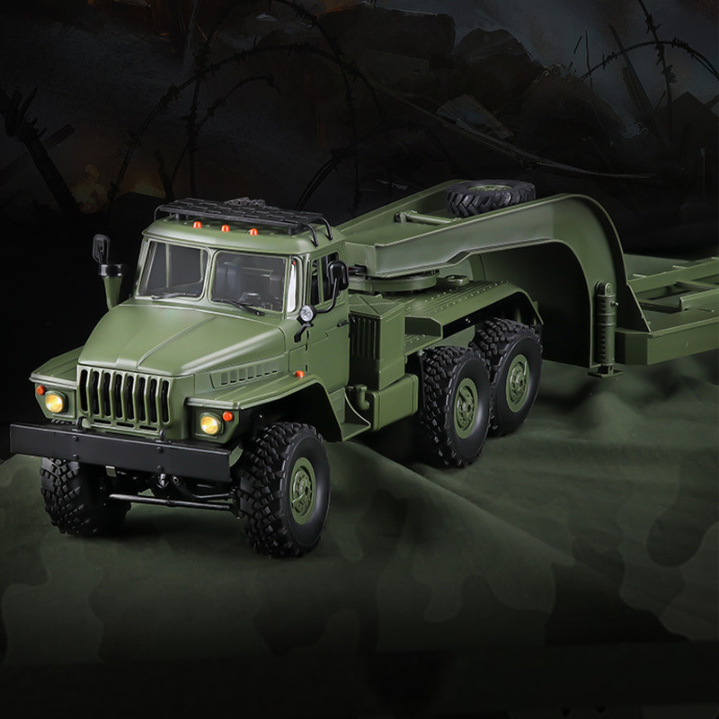 WPL 1:16 Full Scale B36-3 Ural Trailer Detachable Transport Model RC Climbing Car Children's Christm