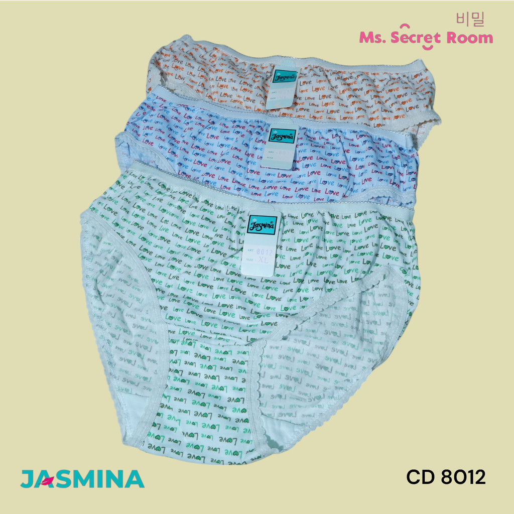 BUNDLING 3 PCS CD CELANA DALAM JASMINA 8012 - BAHAN KATUN POLYESTER - SIZE XL