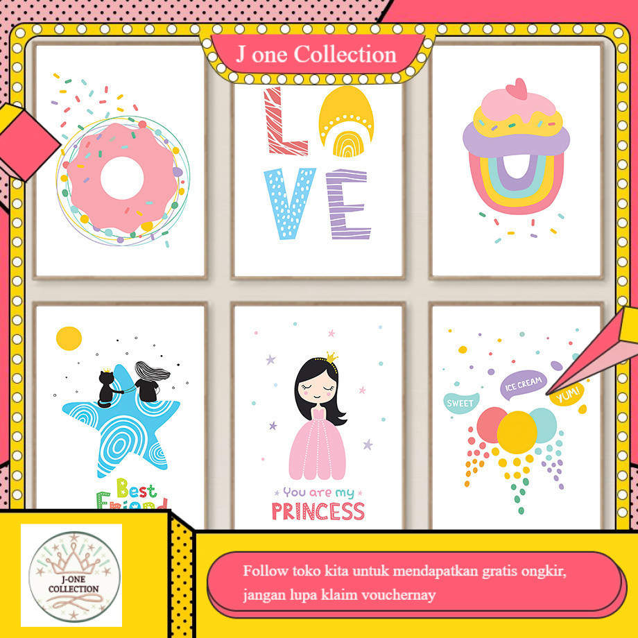 Hiasan Dinding Dekorasi Pajangan Lukisan Dinding Aesthetic Ruang Tamu Kamar Tidur Anak Coon Prince P